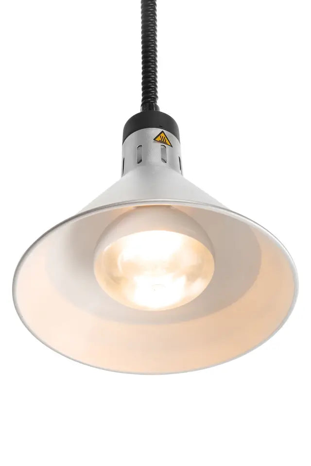 Lampada termica conica regolabile, HENDI, Argento, 230V/250W, ø275x(H)250mm