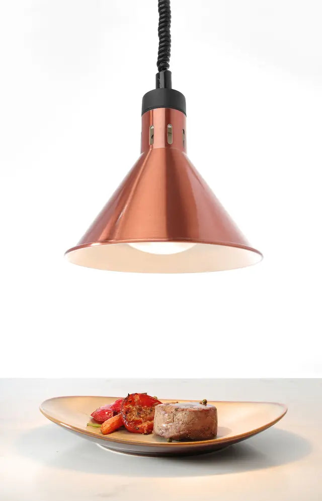 Lampada termica conica regolabile, HENDI, Rame, 230V/250W, ø275x(H)250mm