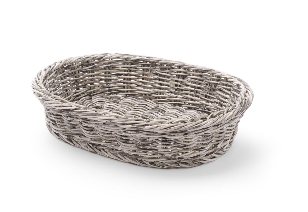 Cestino da pane ovale, HENDI, Grigio chiaro, 320x230x(H)70mm