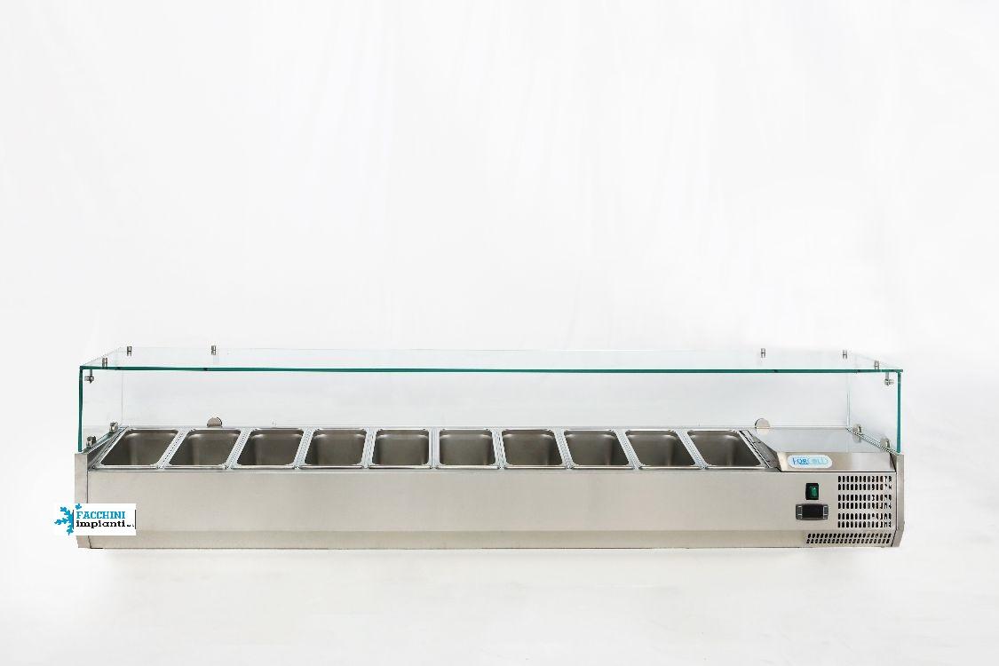 Banco Refrigerato Pizza G-PZ3600TN-FC con Vetrina G-VRX2000-330