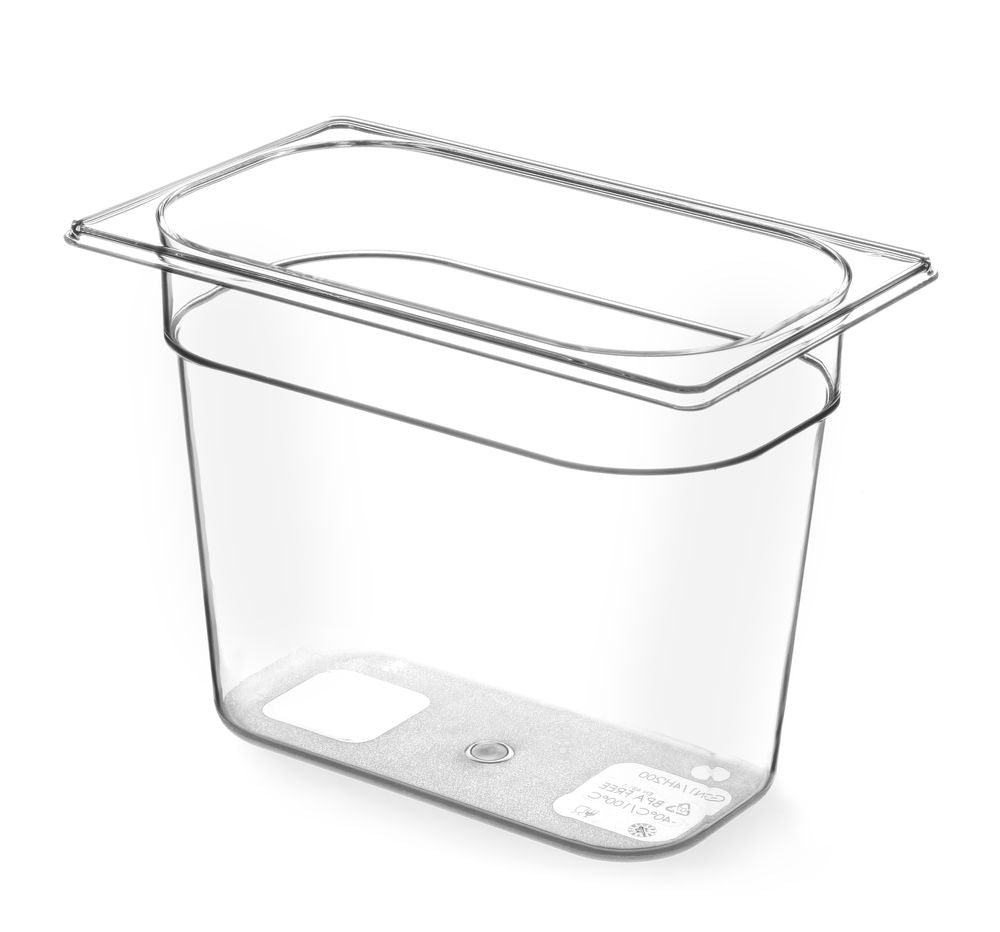 Contenitore Gastronorm 1/4, HENDI, GN 1/4, 2,8L, Trasparente, 265x162x(H)100mm