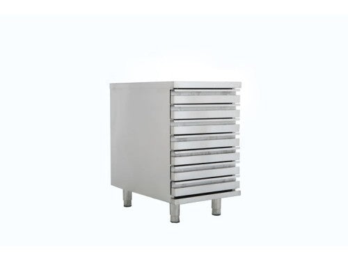 Cassettiera in Acciaio Inox per Contenitori Impasto Pizza -