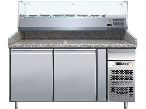 Banco Pizza Refrigerato Ventilato GPZ2600 TN - Acciaio Inox AISI 304