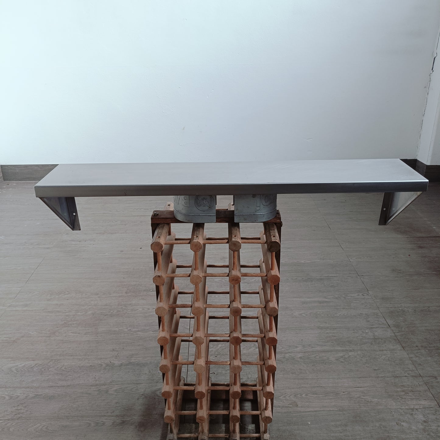 mensola in acciaio inox per cucina 100 x 20 cm