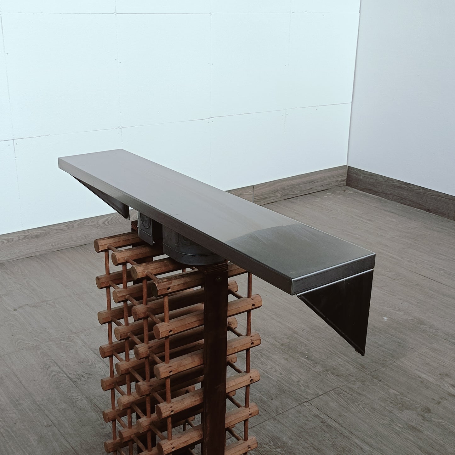 mensola in acciaio inox per cucina 100 x 20 cm