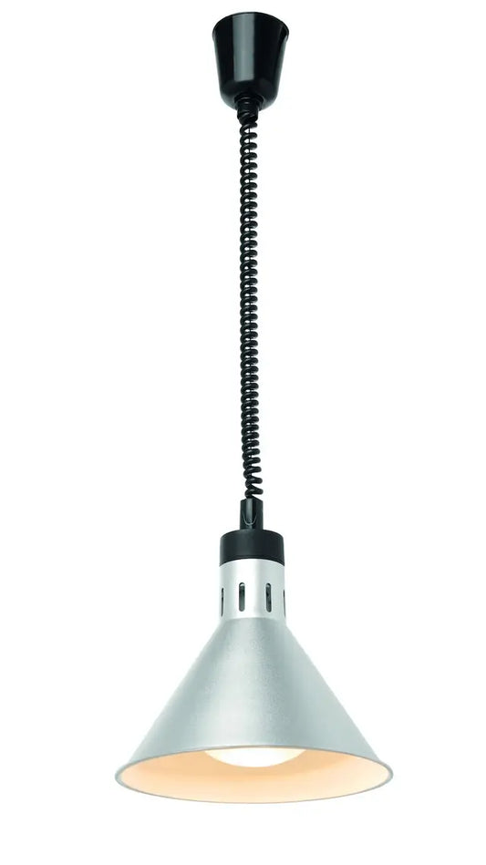 Lampada termica conica regolabile, HENDI, Argento, 230V/250W, ø275x(H)250mm