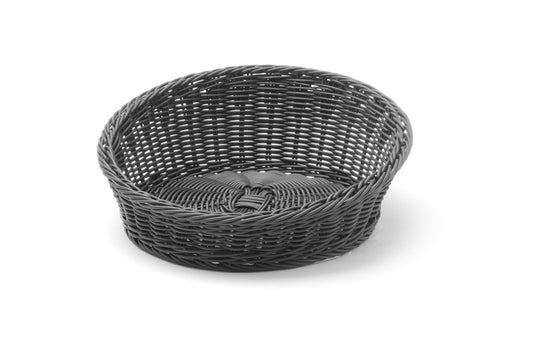 Cestino per panetteria con angoli arrotondati, HENDI, Nero, ⌀310x(H)120mm