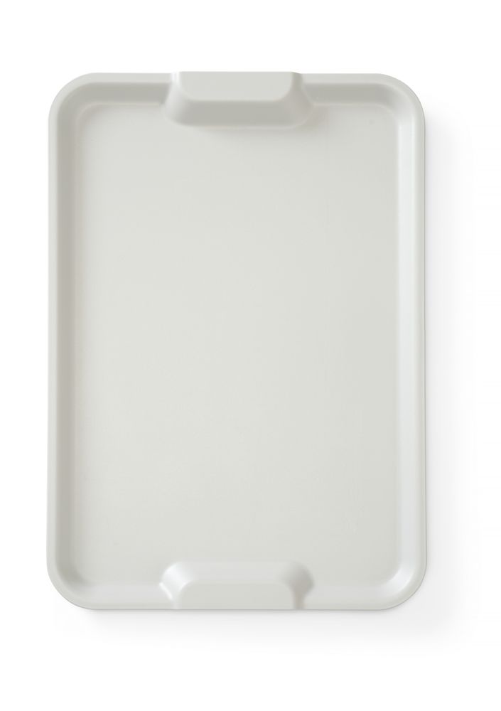 Vassoio da servizio Euronorm con maniglie, HENDI, Grigio chiaro, 530x370x(H)28mm