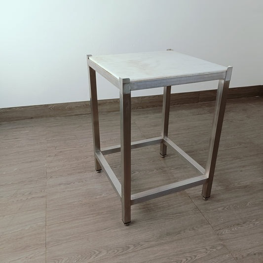 Tavolo acciaio Inox cm 60x60 - Base in polietilene